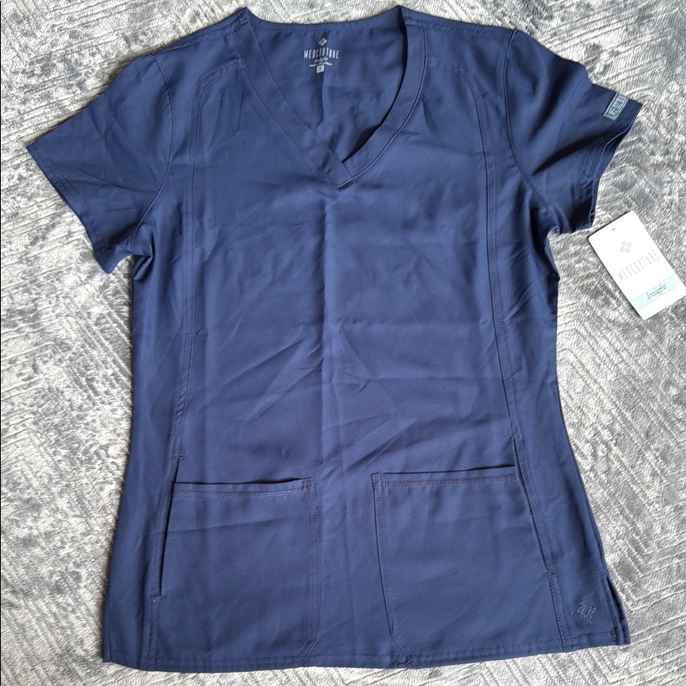 Med Couture Blue Fitted Short Sleeve Tee